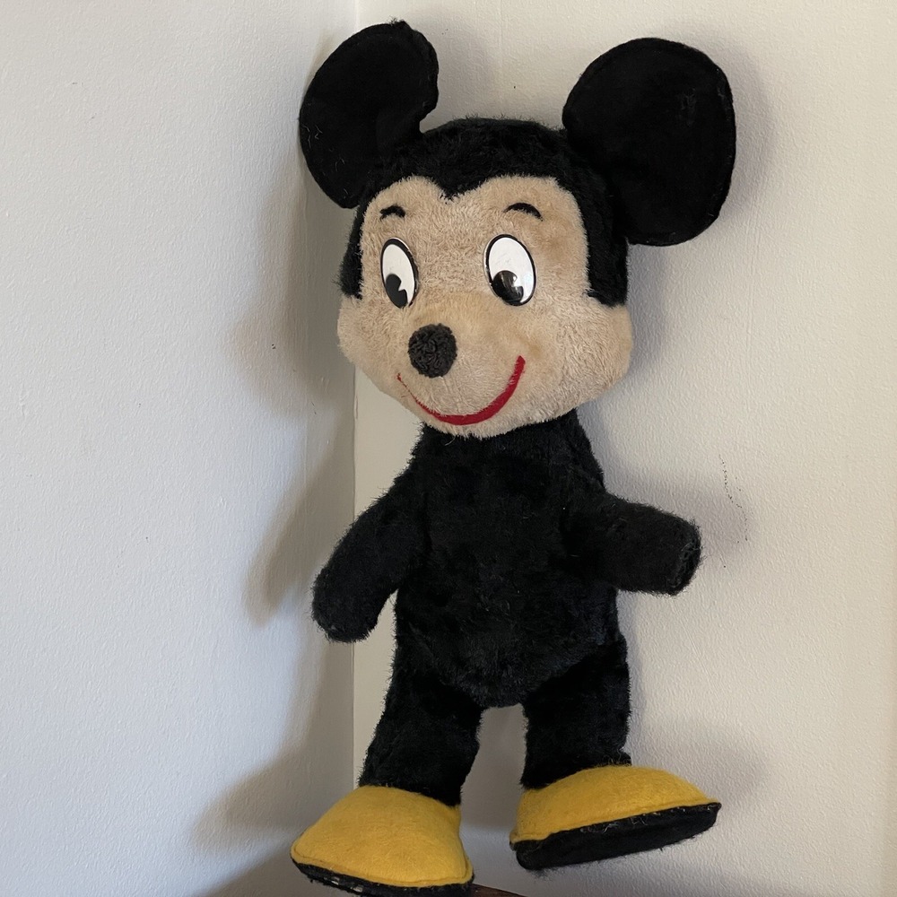 Mickey Mouse 13" Plush Toy Stuffed J Swedlin Gund Mfg 1950's Vintage